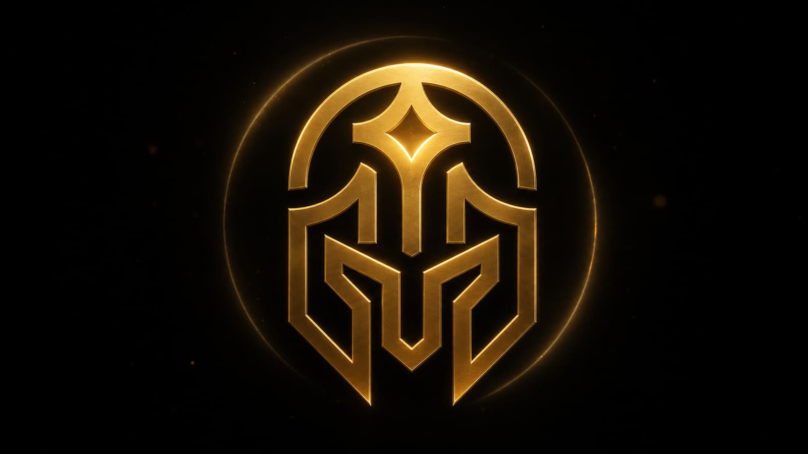 The Guardian helmet emblem in gold